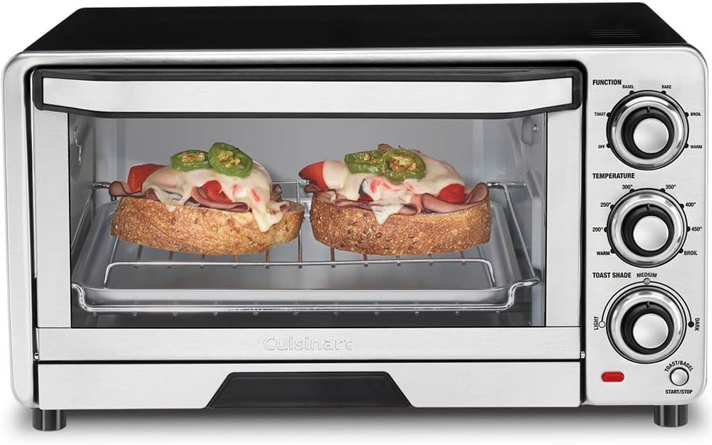 Cuisinart TOB-40N Custom Classic Toaster Oven Broiler, 17 Inch, Black - Retail $79