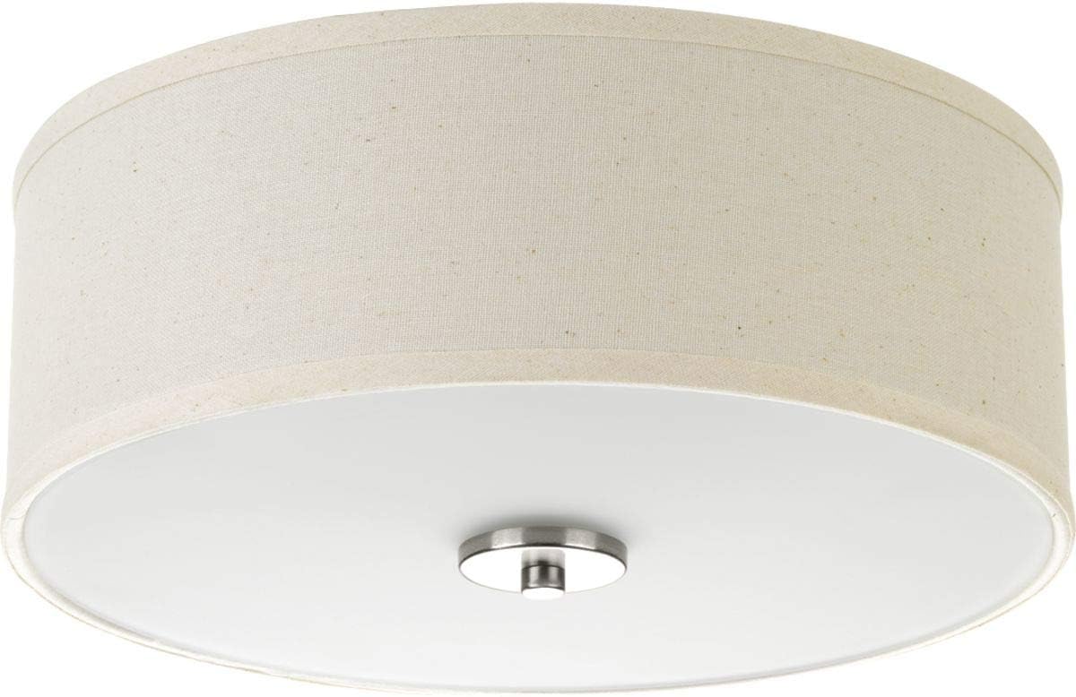 NEW - Progress Lighting P3713-09 Inspire Two-Light Flush Mount, Brushed Nickel - Retail $38