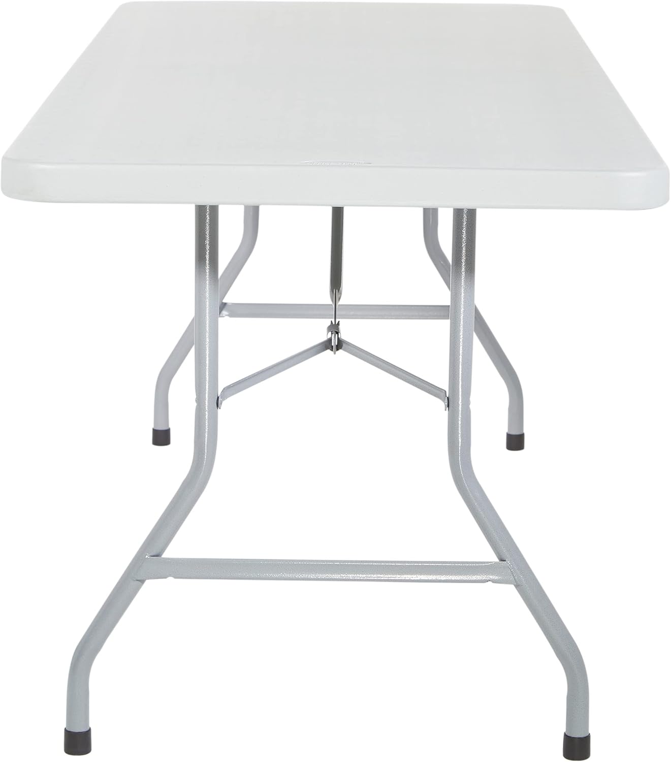 Office Star Resin Multipurpose Rectangle Folding Table for Indoor or Outdoor Use, 6 Feet Light Gray - Retail $181