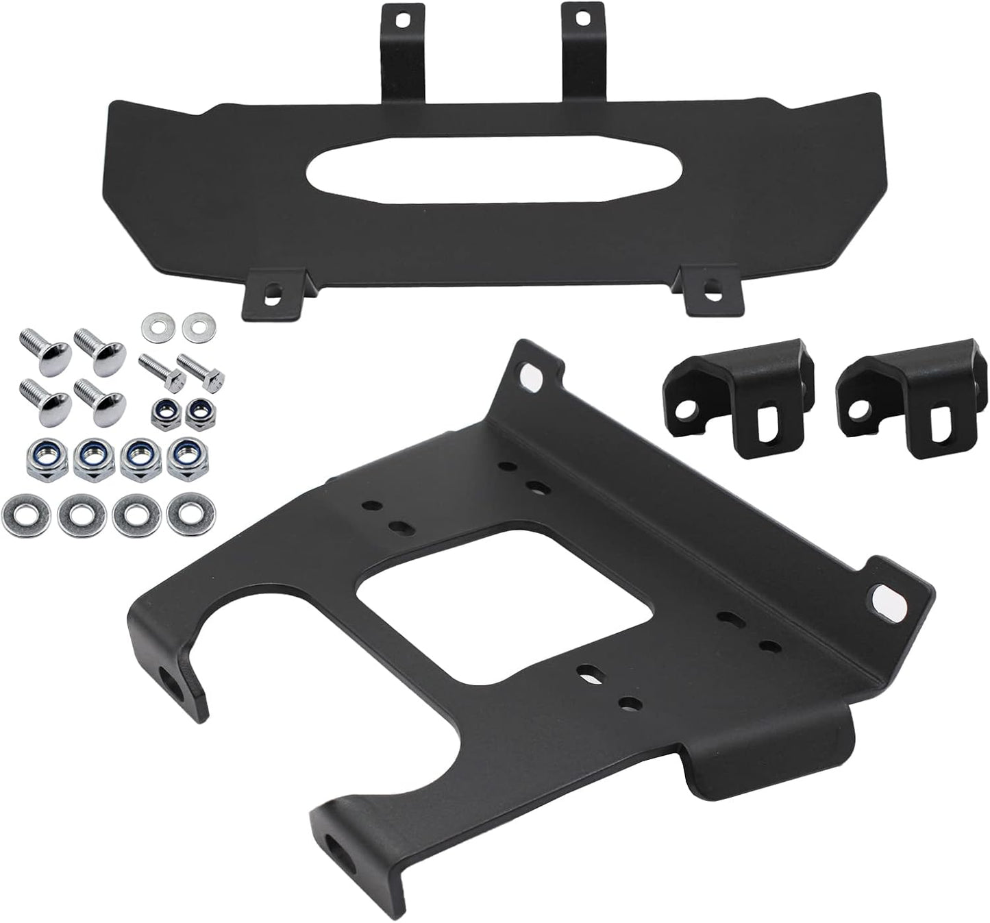 Heavy Duty Winch Mount for 2019+ RZR XP 1000, XP 1000 4, Dual Mounting Bolt Patterns(3” x 6 5/8”, 3” x 4 7/8”) No Drilling Required.
