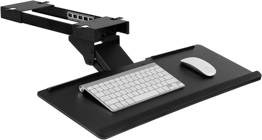 Mount-It! Under Desk Computer Keyboard and Mouse Tray, Ergonomic Keyboard Drawer with Gel Wrist Pad, Black - Retail $73