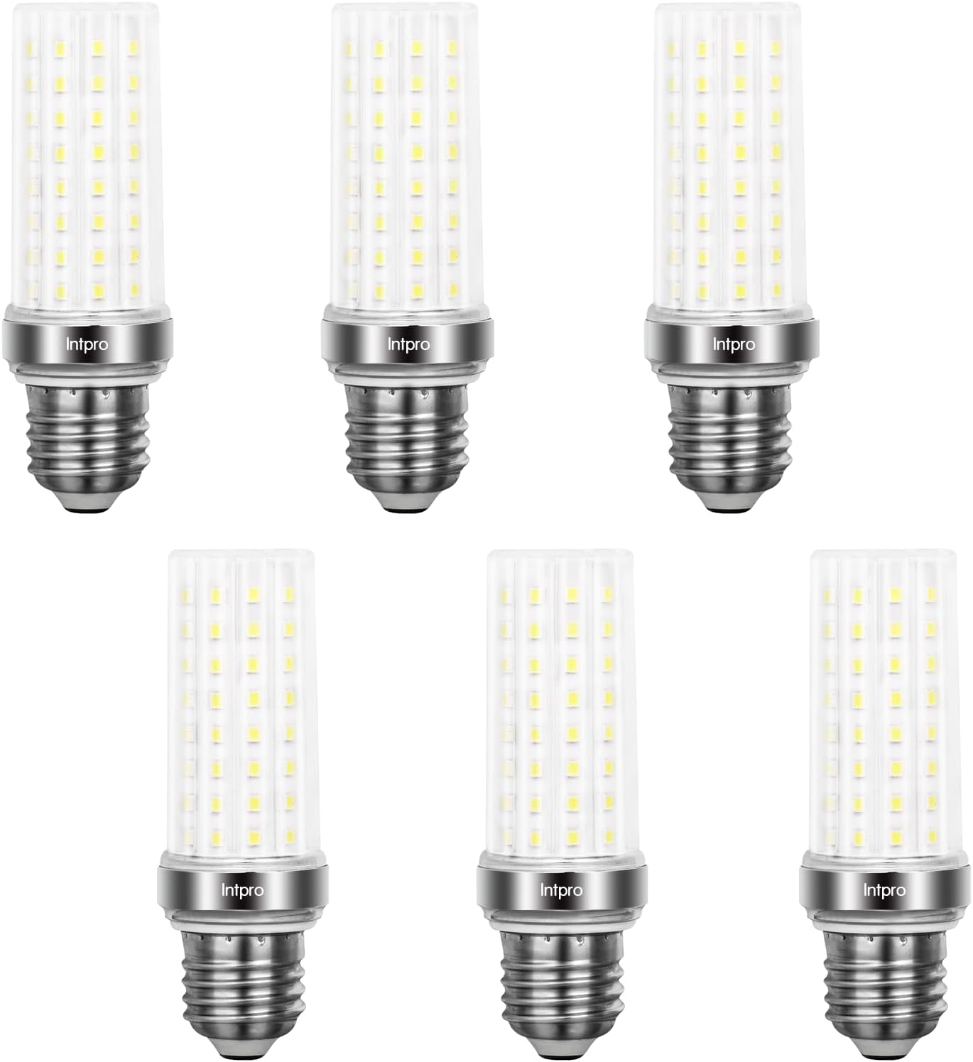 Intpro LED Corn Light Bulb LED Bulb 150W Equivalent 2000 Lumen 5000K E26/E27 Base Non-dimmable Ceiling Fan Corn Lighting for Home Garage Warehouse Indoor LED Corn Bulbs 6 Pack
