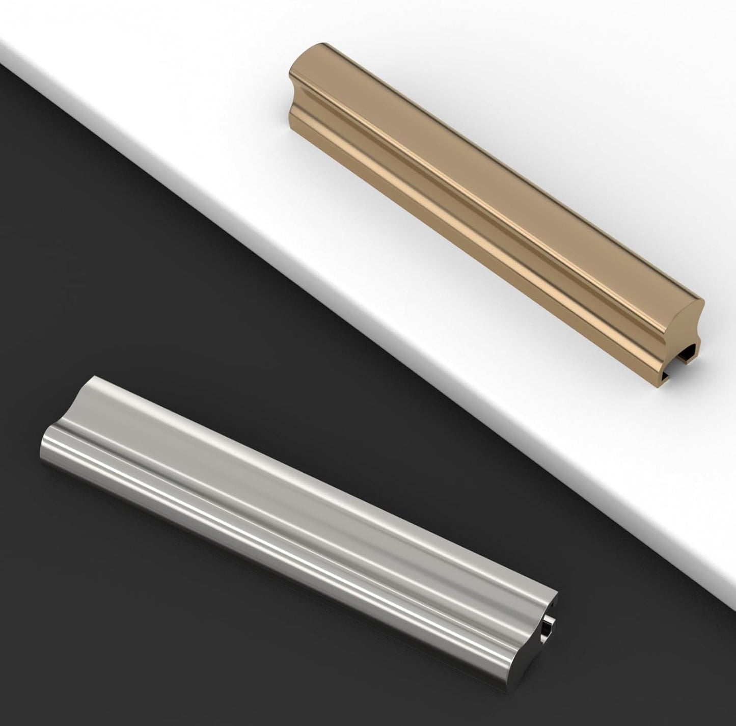 Peaha 10 Pack Adjustable Cabinet Drawer Pulls Overall Length 224mm(8-13/16inch) Silver Drawer Handles Dresser Hardware for Cupboard