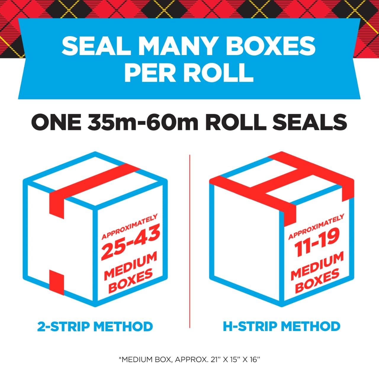 Scotch Heavy Duty Packing Tape, 4 Tape Rolls