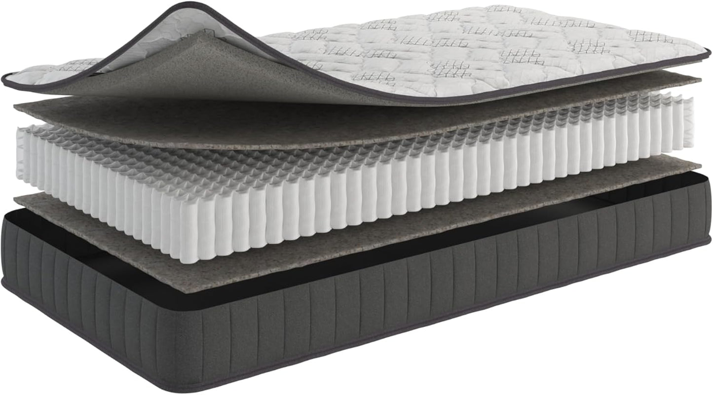 NEW - Ottomanson TWIN 9" HYBRID Mattress in a Box Made in USA, Firm Mattress, Hybrid Mattress Cool Improved Airflow with Edge to Edge Pocket Coil, Bed in A Box, Ottopedic - Retail $164