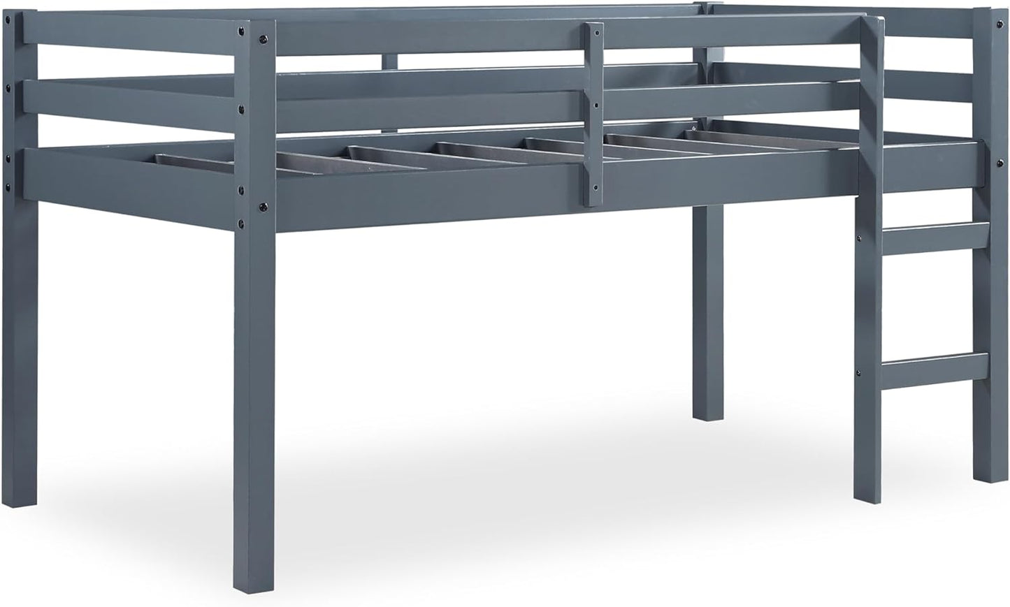 NEW - DHP Milton Junior Twin Loft Bed, Grey - Retail $148