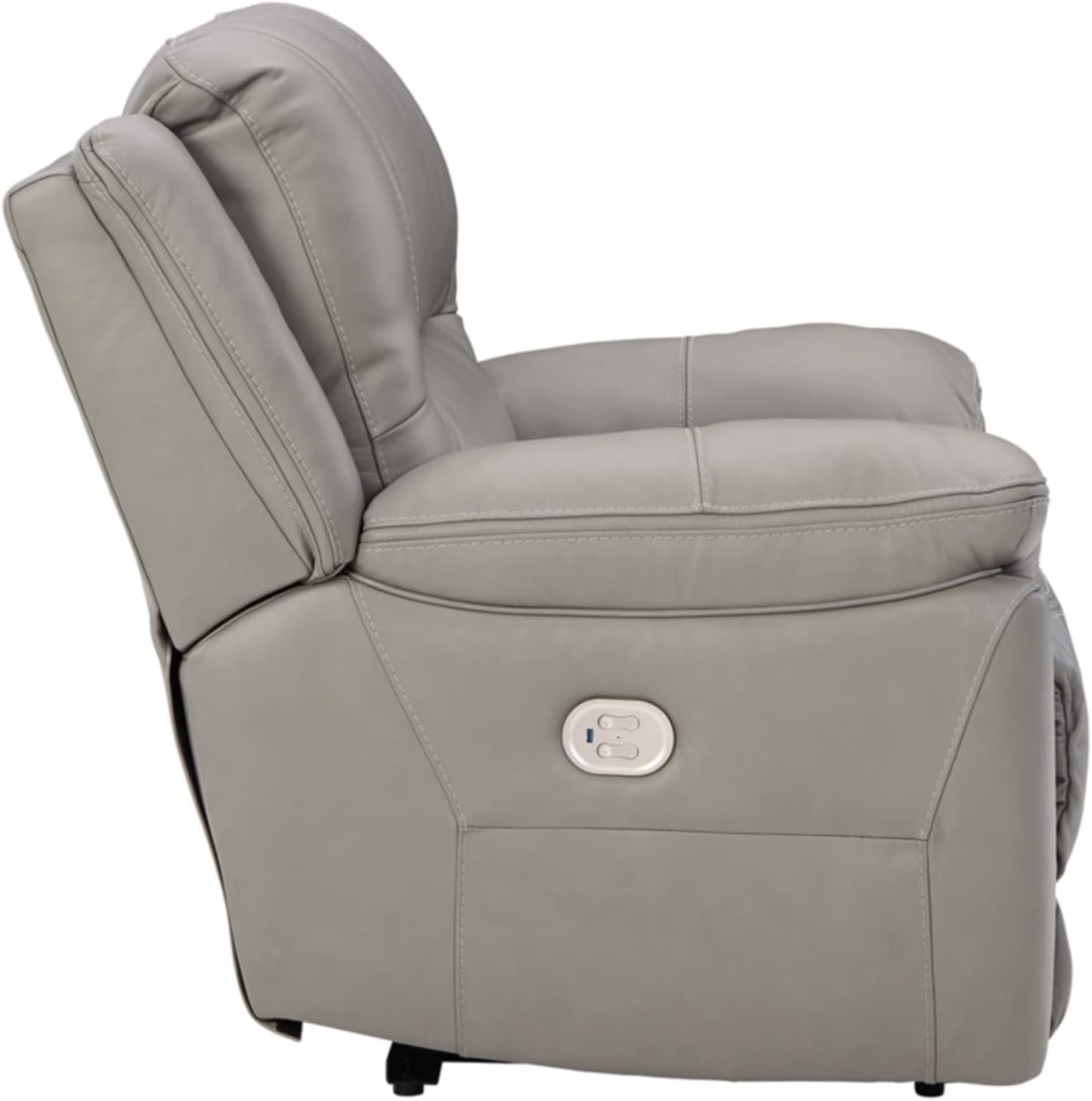 NEW - Signature Design by Ashley Dunleith Zero Wall Recliner with Power Headrest, Gray - Retail $977