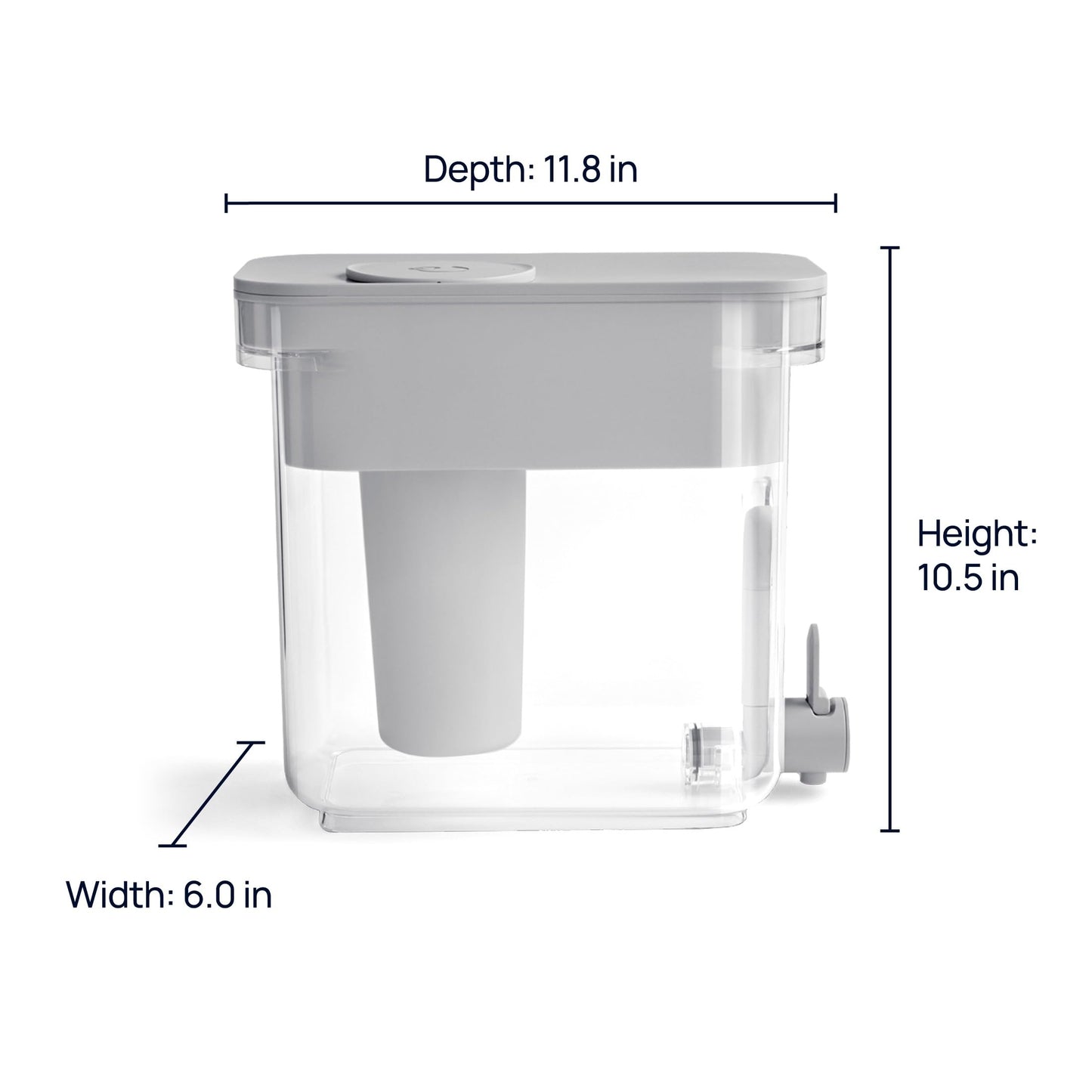 Culligan with ZeroWater Technology 22-Cup Water Filter Dispenser – Includes 5-Stage Advanced Water Filter, Certified to Reduce Lead, Total PFAS (Forever Chemicals), Mercury, Fluoride, and Chlorine