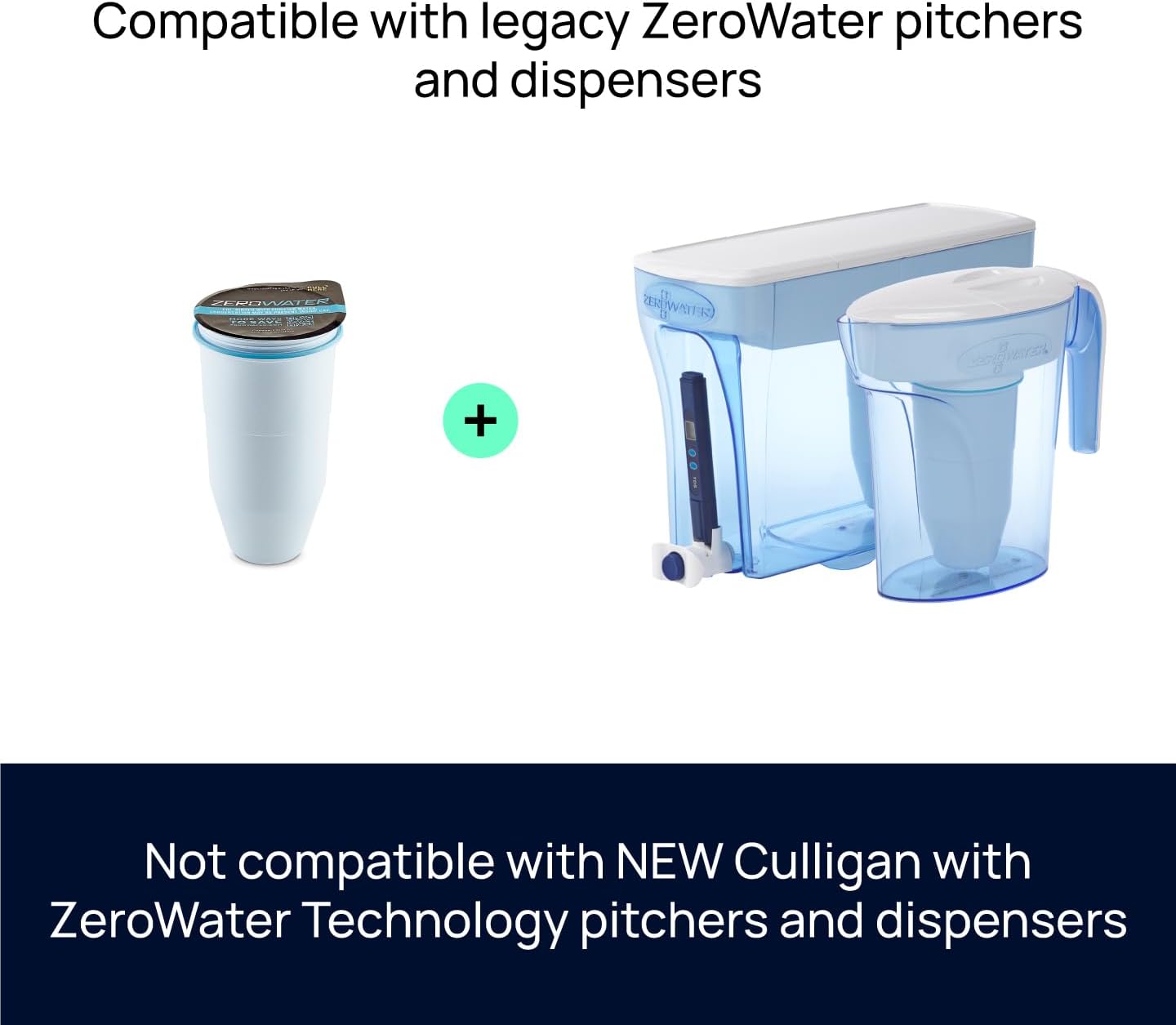 NEW - ZeroWater 32-Cup Ready-Read 5-Stage Water Filter Dispenser with Instant Read Out - 0 TDS for Improved Tap Water Taste - IAPMO Certified to Reduce Lead, Chromium, and PFOA/PFOS