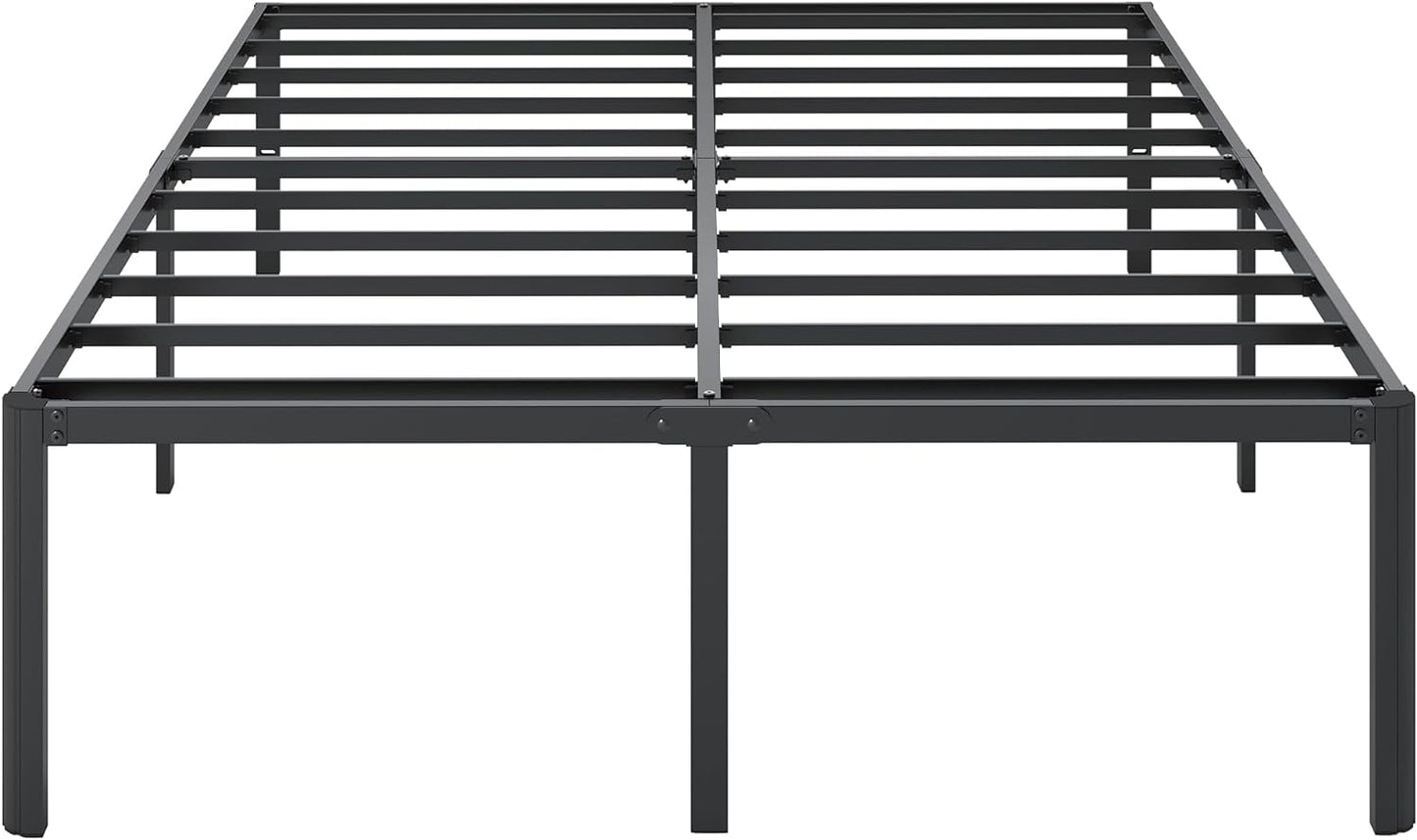 Vehowy Full Size Bed Frame,18 Inch Heavy Duty Platform Bed Frame with Round Corner Edge Legs/No Box Spring Needed/Noise Free/Steel Slat Support/Easy Assembly - Retail $69