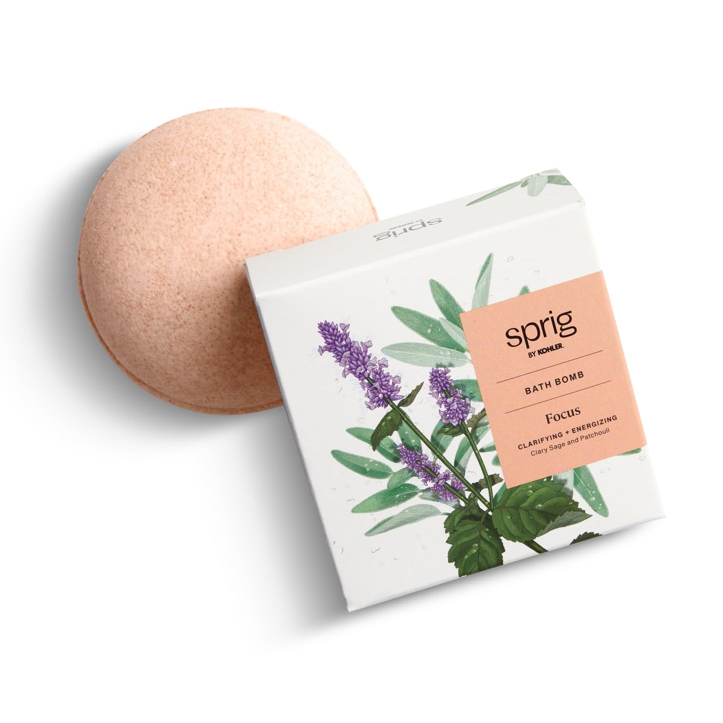 Sprig by Kohler Clary Sage + Patchouli Bath Bomb - Focus - Retail $10