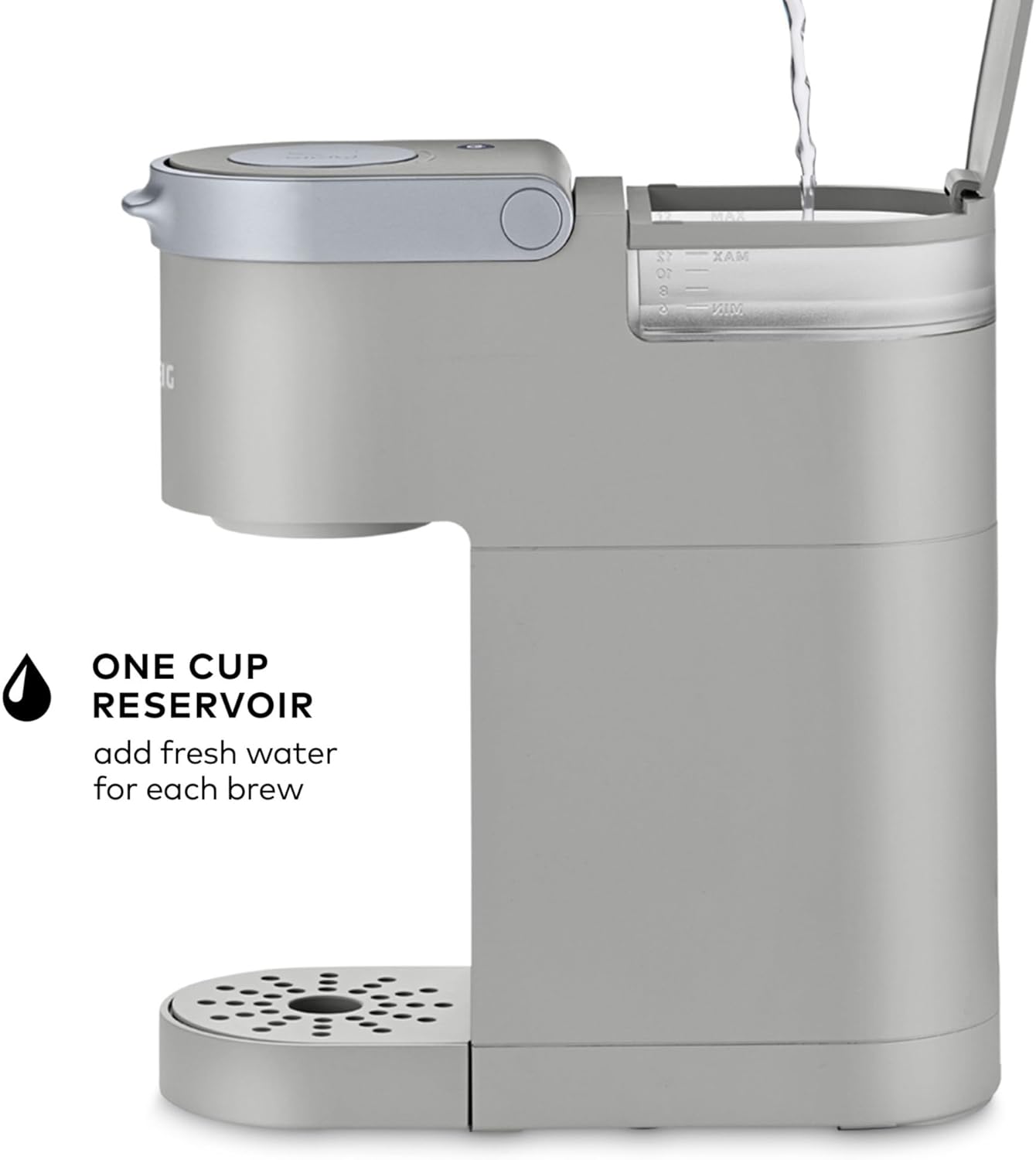 Keurig K-Mini Single Serve K-Cup Pod Coffee Maker, 6 to 12oz Brew size, with Cord Storage, Perfect for Small Spaces, Studio Gray