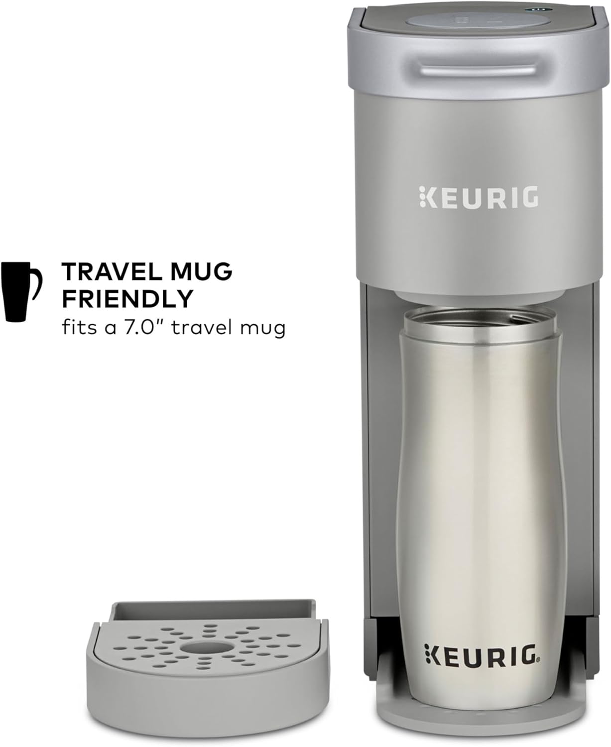 Keurig K-Mini Single Serve K-Cup Pod Coffee Maker, 6 to 12oz Brew size, with Cord Storage, Perfect for Small Spaces, Studio Gray