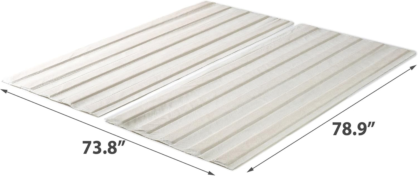 NEW - ZINUS KING Compack Fabric Covered Wood Slats, Bunkie Board, Box Spring Replacement, Natural, King - Retail $75