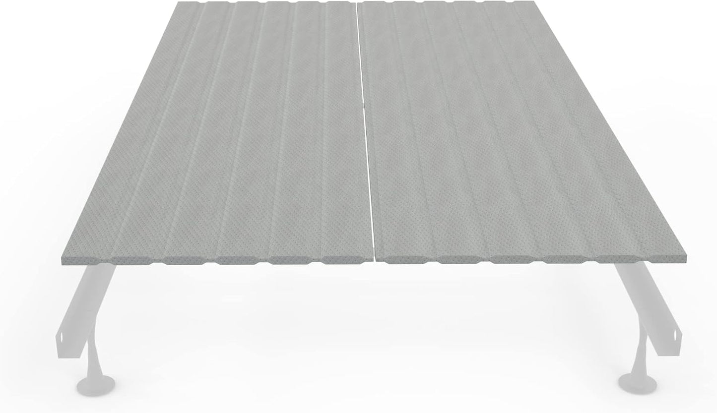NEW - Greaton, 0.75-Inch Heavy Duty Vertical Wooden Bunkie Board/Bed Slats with Cover, Enhance Mattress Support, Twin XL, Grey - Retail $75