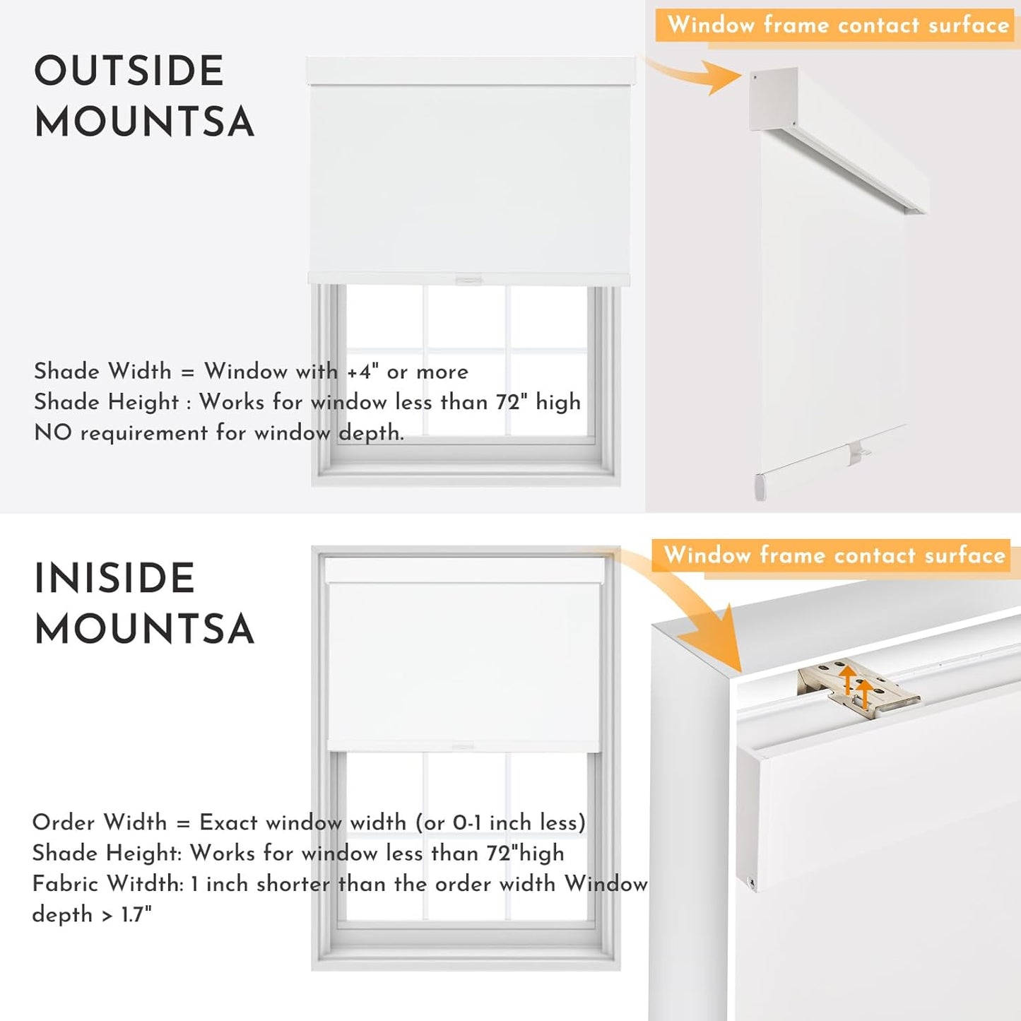 Persilux Blackout Roller Blinds for Indoor Windows, Cordless Roller Shades with Valance, Thermal Insulated Fabric Window Shades & Blinds, UV Protection Shades for Home and Bedroom (Black,22"W x 72"H)