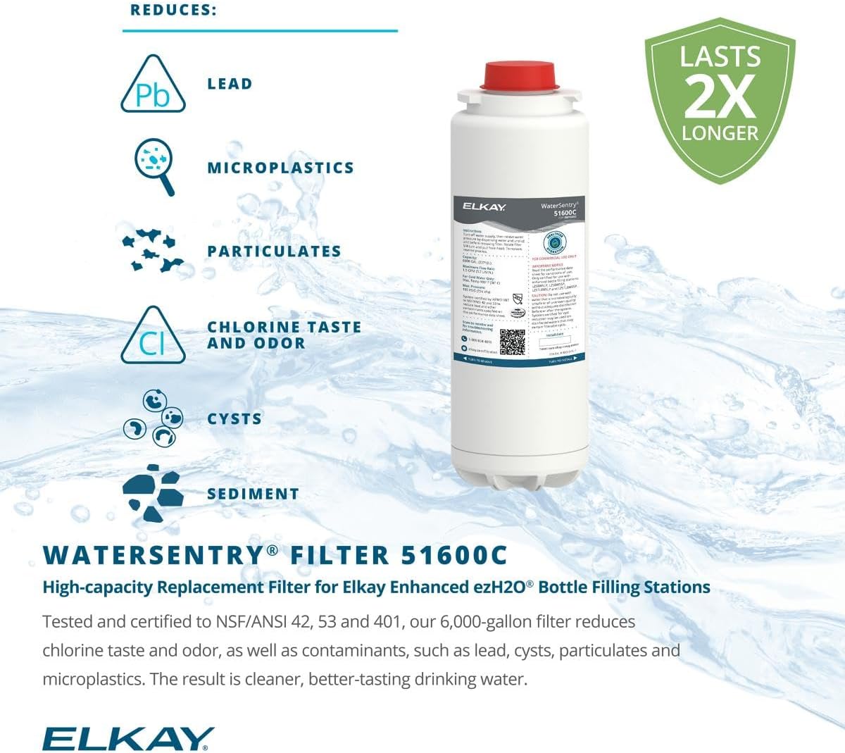 NEW - Elkay LZS8WSSP Enhanced Bottle Filler & Single ADA Cooler Refrigerated Stainless High Capacity Lead Drop Down Wrapper