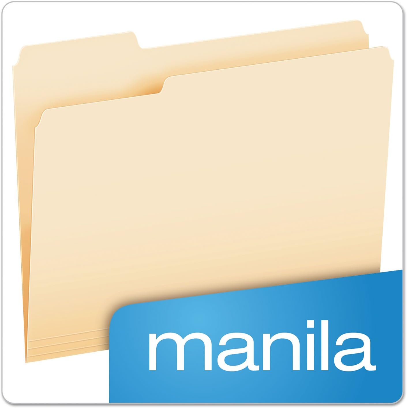 Pendaflex File Folders, Letter Size, 1/3 Cut, Manila, 100 per Box (752 1/3)
