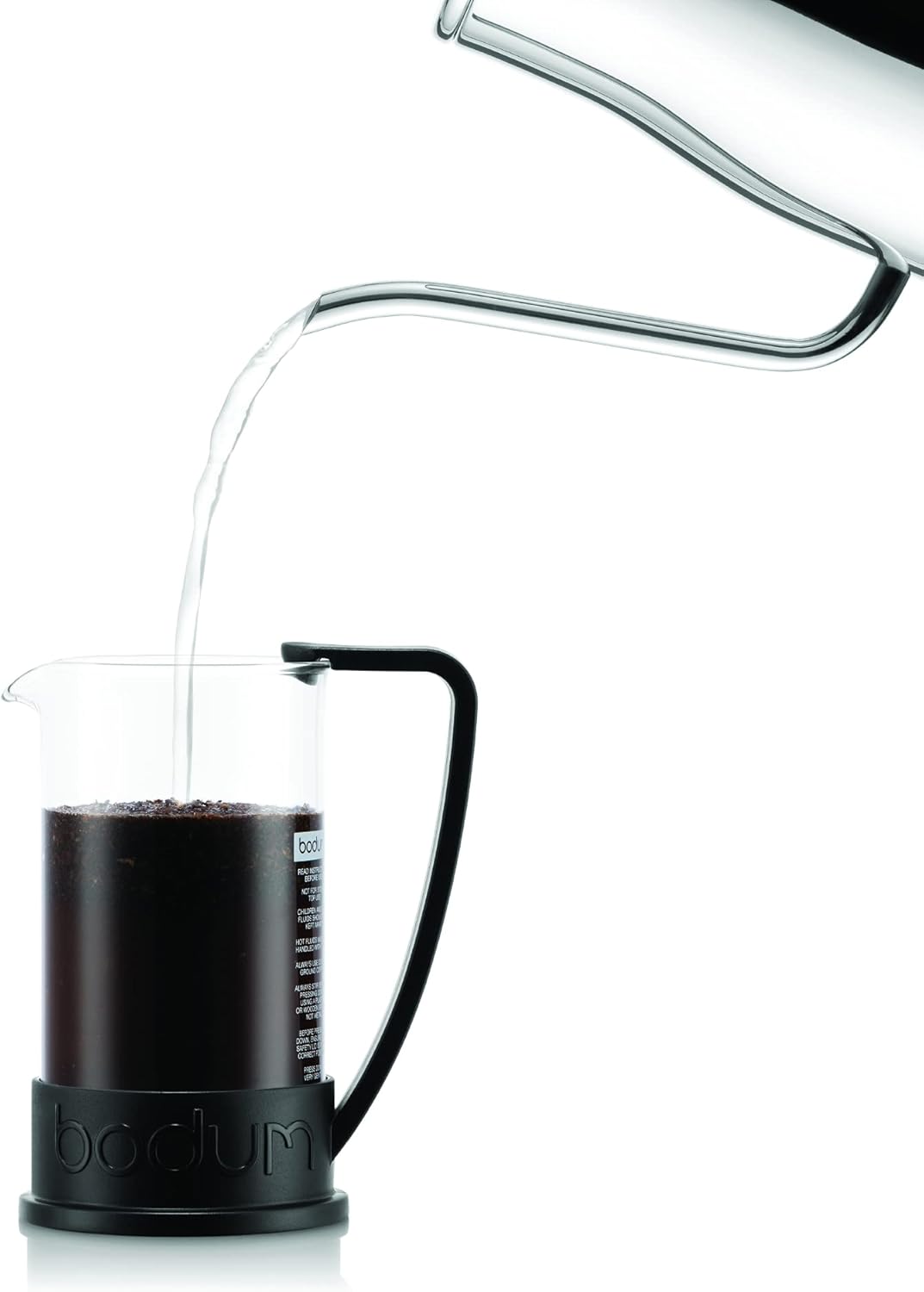 Bodum 12oz Brazil French Press Coffee Maker, High-Heat Borosilicate Glass, Black - Made in Portugal