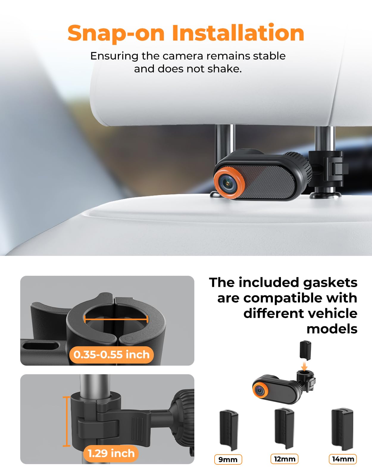 Baby Car Camera – 3X Zoom Rear-Facing View Monitor