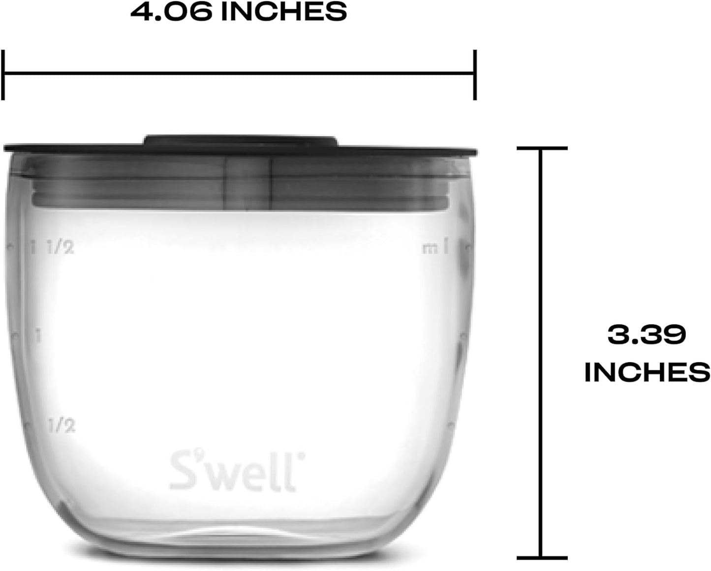 S'well Prep Food Glass Bowls - Set of 4, 12oz - Make Meal Easy and Convenient - Leak-Resistant Pop-Top Lids - Microwavable and Dishwasher-Safe - Retail $28