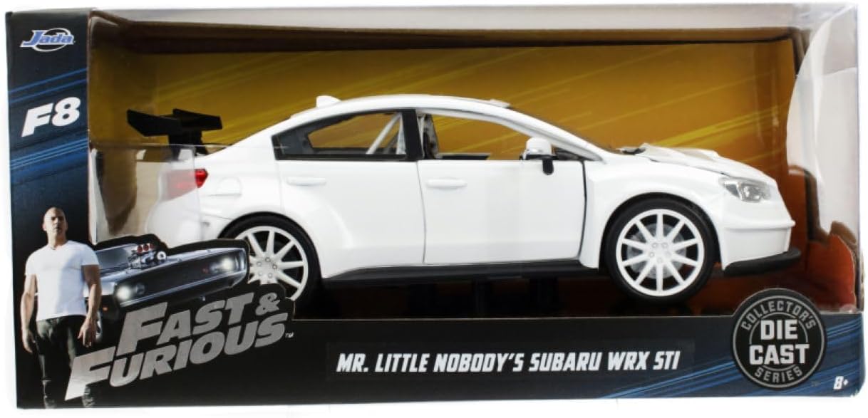 Jada Toys Fast & Furious 1:24 Mr. Little Nobody's Subaru WRX STI Die-cast Car, toys for kids and adults, White (98296)