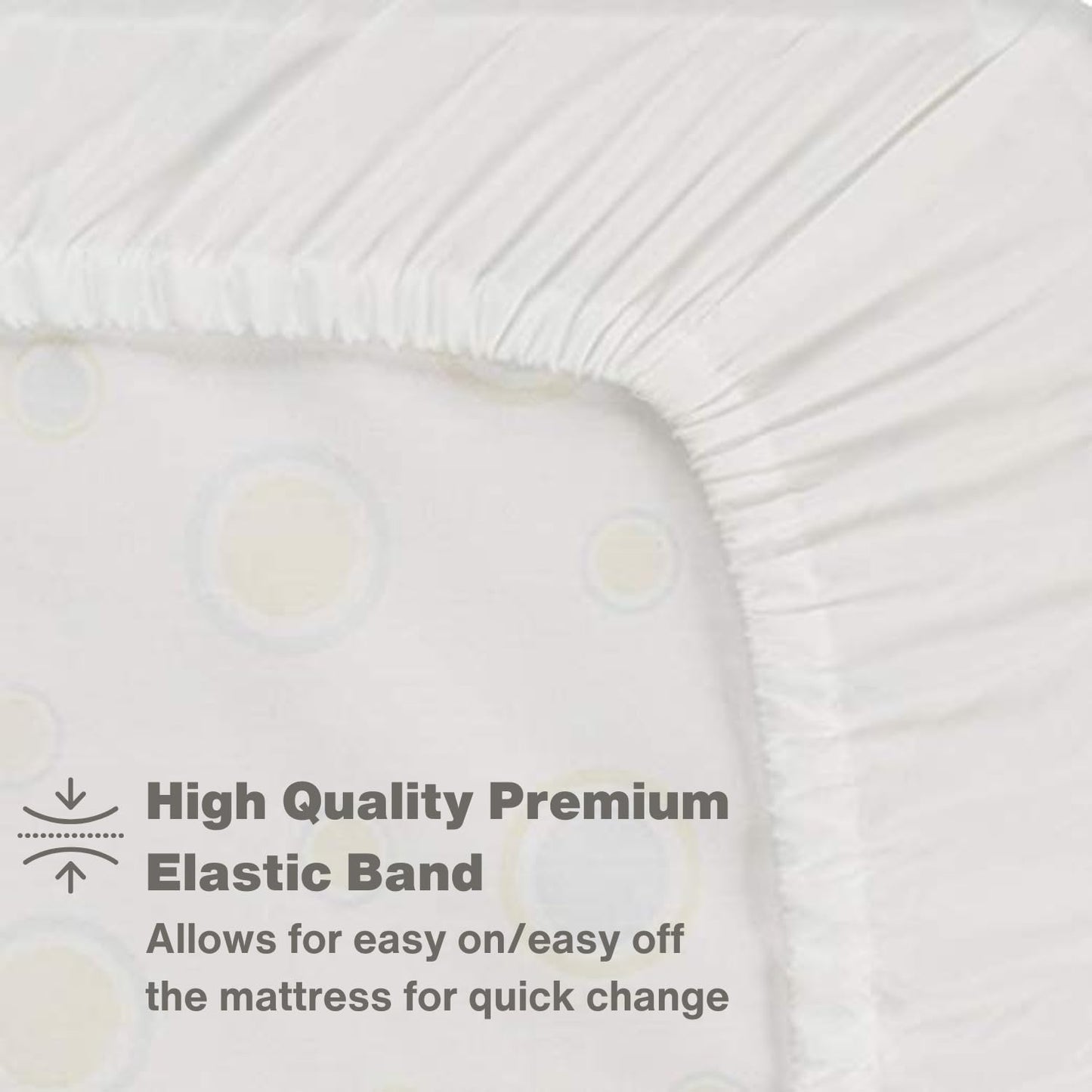 Everyday Kids Fitted Crib Sheet, 100% Soft Breathable Microfiber Baby Sheet, Fits Standard Size Crib Mattress 28in x 52in, White Nursery Sheet