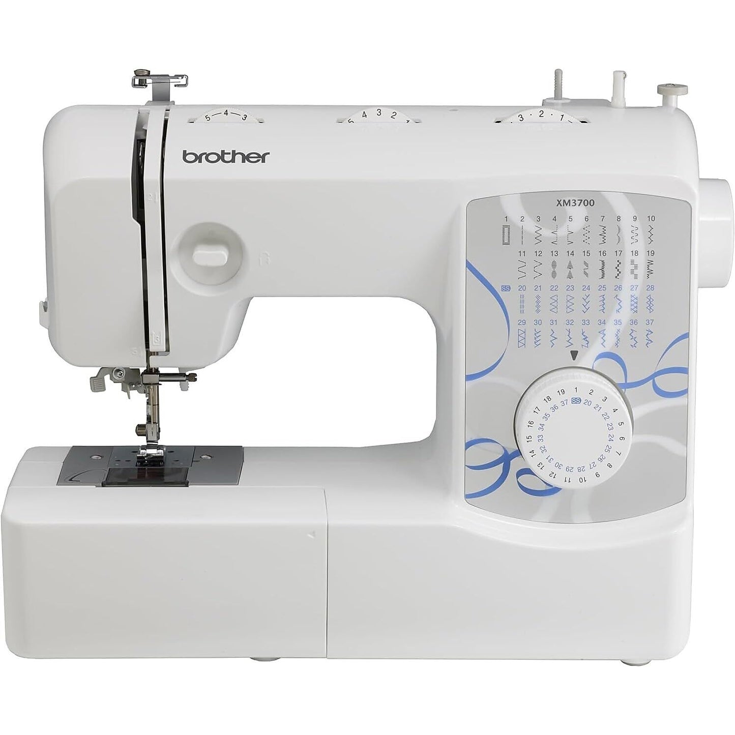 Brother XM3700 Sewing Machine, 37 Built-in Stitches, 5 Included Sewing Feet