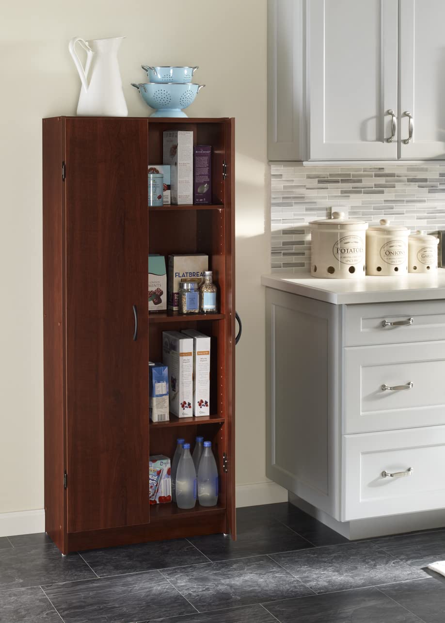 NEW - ClosetMaid Pantry Cabinet Cupboard with 2 Doors Adjustable Shelves, Standing - Retail $133