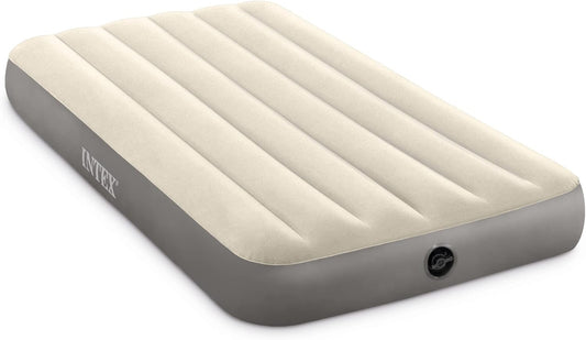 Intex 64103E Dura-Beam Standard Single-High Air Mattress: Fiber-Tech - Queen Size - 10in Bed Height - 600lb Weight Capacity - Pump Sold Separately