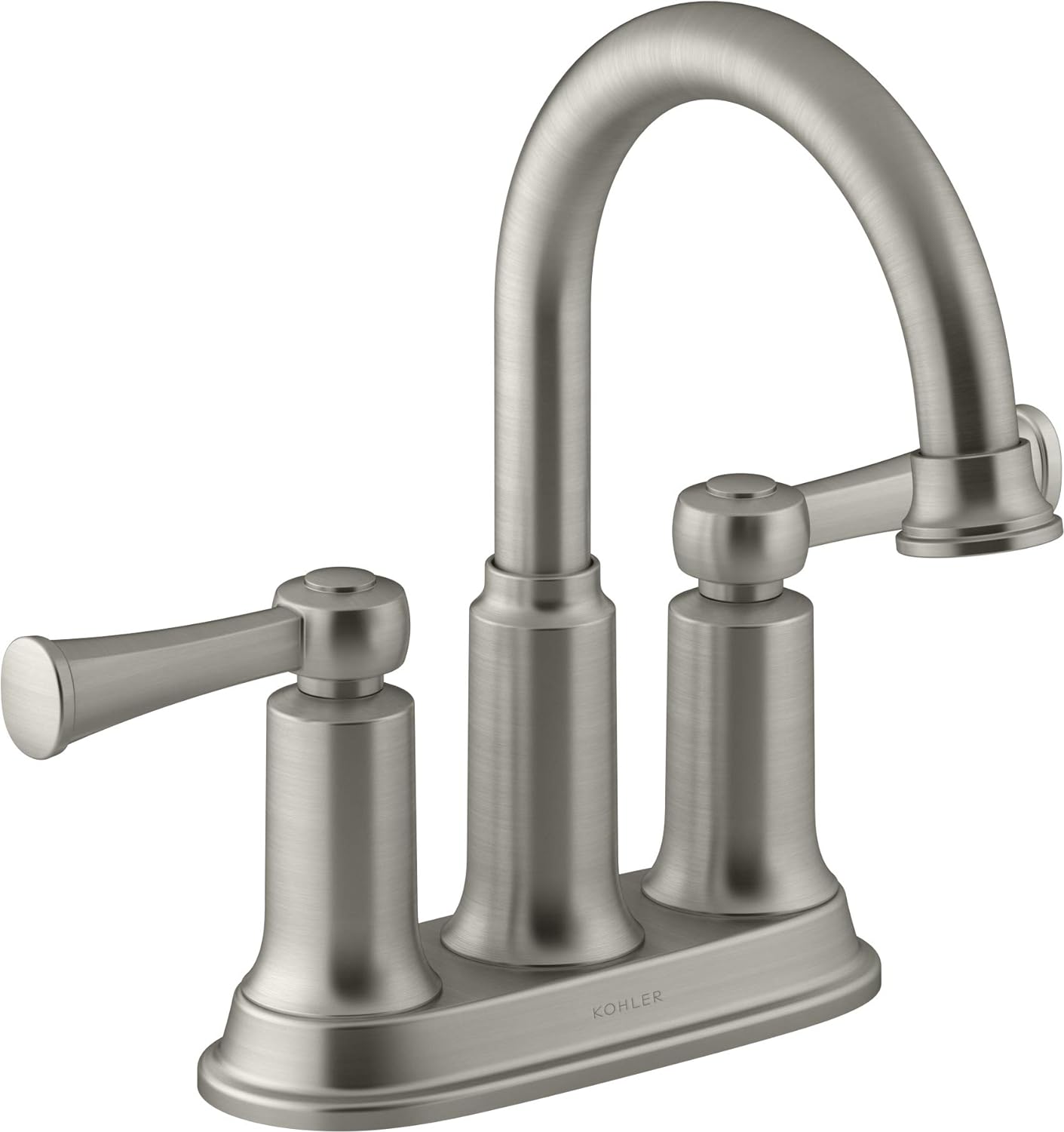 NEW - Kohler Aderlee Vibrant Brushed Nickel Bathroom Sink Faucet with Drain