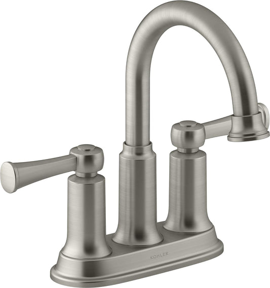 NEW - Kohler Aderlee Vibrant Brushed Nickel Bathroom Sink Faucet with Drain