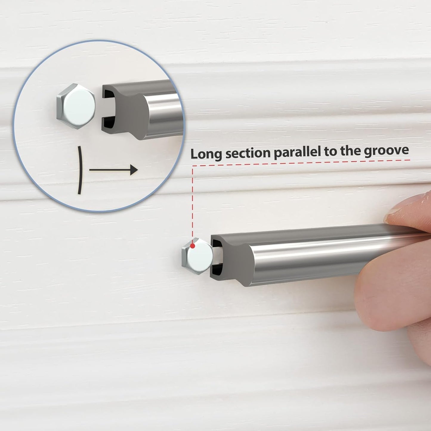 Peaha 10 Pack Adjustable Cabinet Drawer Pulls Overall Length 224mm(8-13/16inch) Silver Drawer Handles Dresser Hardware for Cupboard