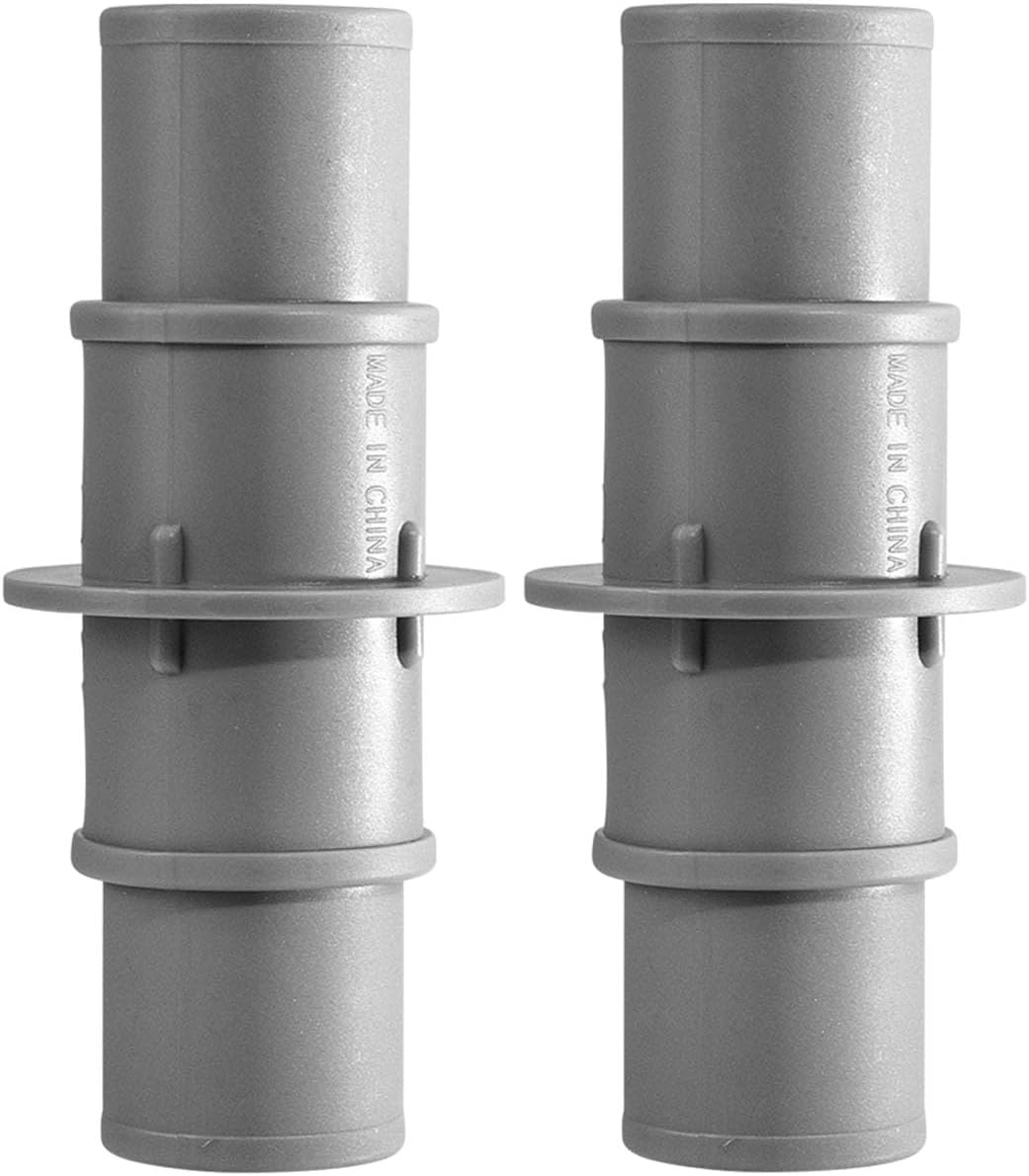 NICENICY Pool Hose Connector, 1.5" or 1.25" Pool Hose Connector Coupling with 4PCS Steel Clamps, Pool Hose Adapter for Swimming Pool Vacuum or Filter Pump Hoses, 2PCS