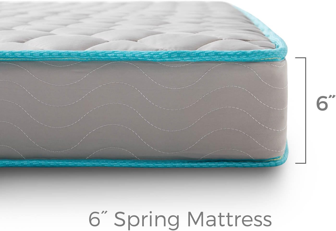 NEW - Linenspa QUEEN 6 Inch Mattress - Firm Feel - Bonnell Spring with Foam Layer - Mattress in a Box - Youth or Kids Bed - Guest Bedroom - Durable and Breathable Support - Affordable - Queen Size - Retail $136