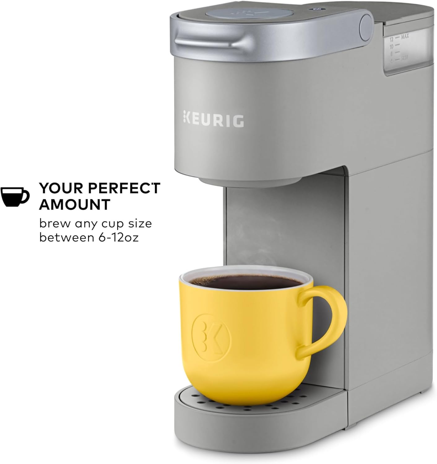 Keurig K-Mini Single Serve K-Cup Pod Coffee Maker, 6 to 12oz Brew size, with Cord Storage, Perfect for Small Spaces, Studio Gray