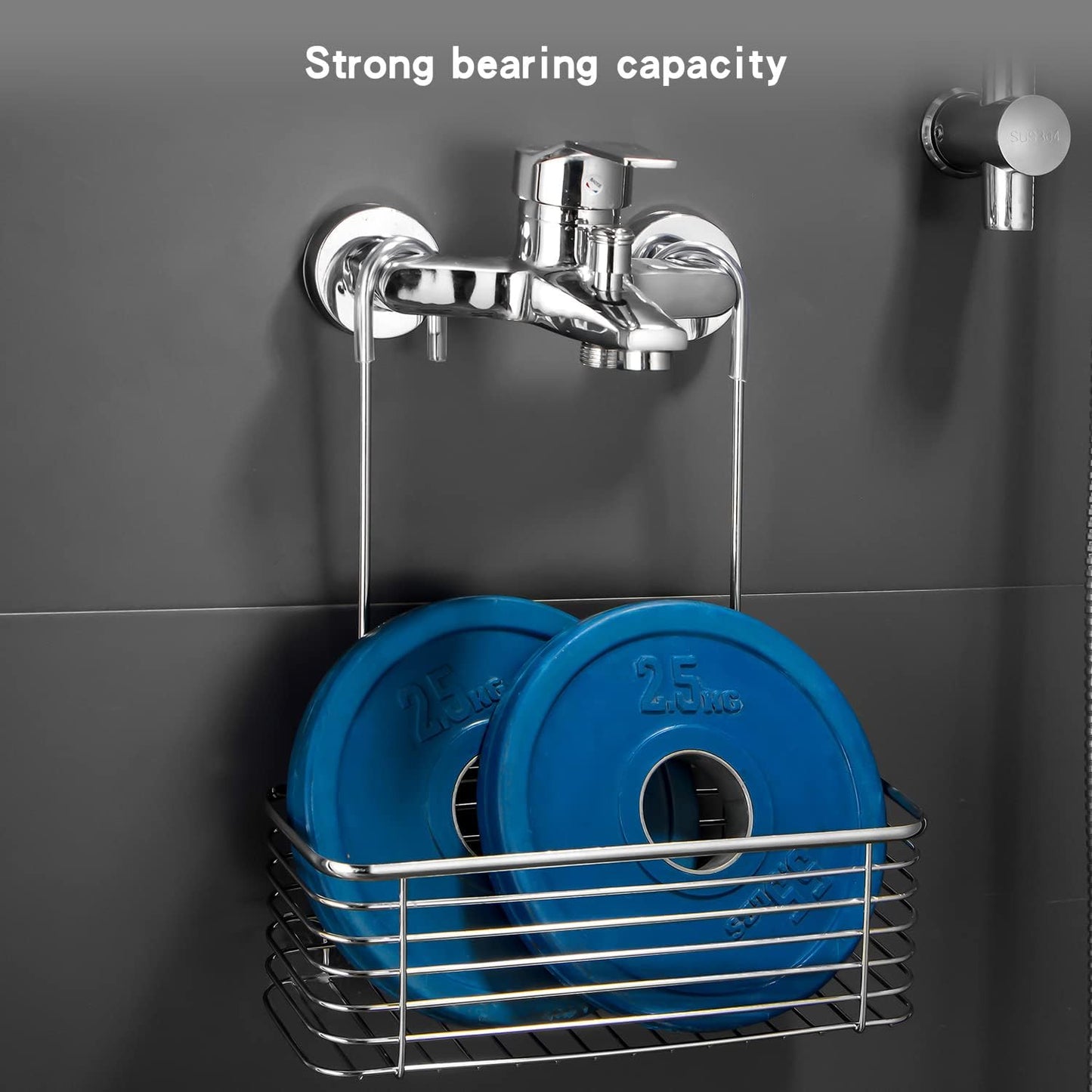 YQh hanging shower rack, bathroom storage rack, shampoo bracket, the back hook can be rotated, and can be hung on the faucet or Claw foot bathtubcross bar, 304 stainless steel rust proof and durable