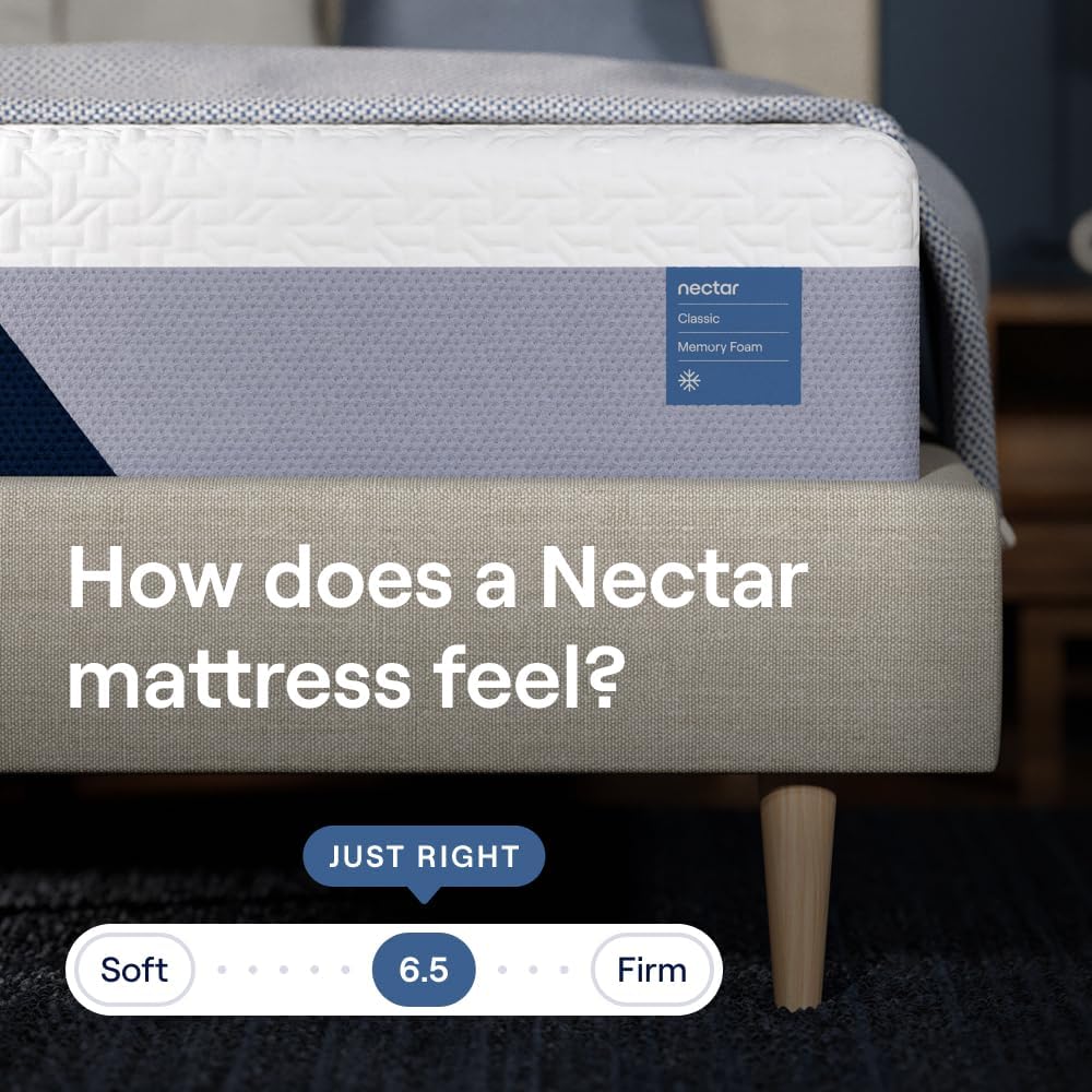 NEW - Nectar QUEEN Classic 12 in Mattress (New Version) - Medium Firm - Contouring Memory Foam - Cooling Top Layer - Support & Pressure-Relief - Minimal Motion Transfer - Retail $649