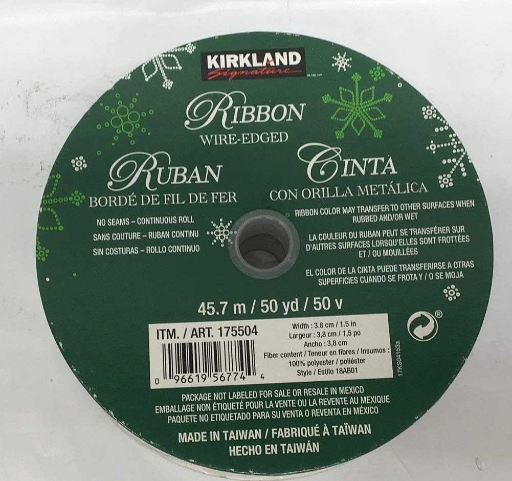 Kirkland Wire Edged Holiday Gnome Ribbon 50 yards