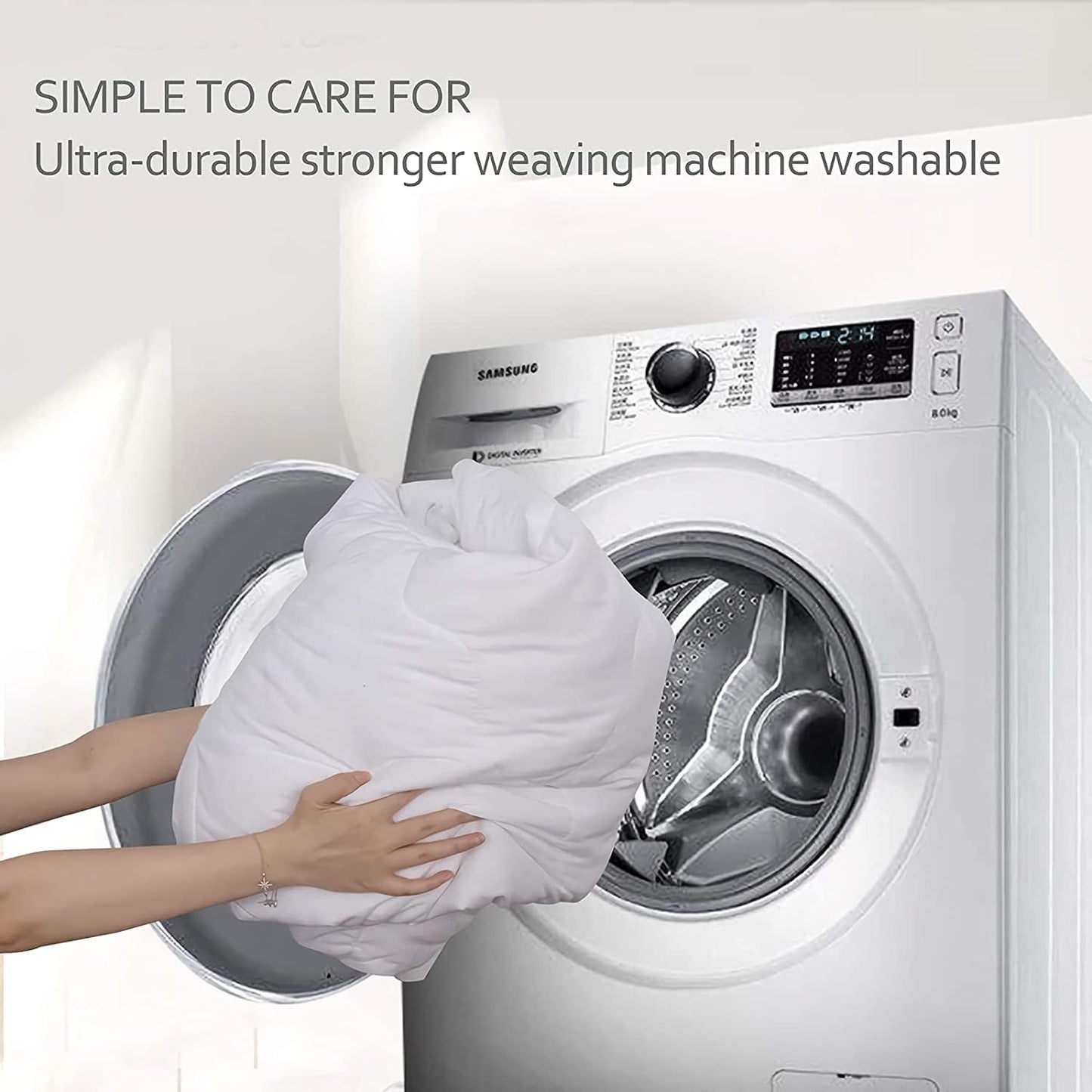 NEW - NINENINE QUEEN Galaxy Deer Comforter, Blue Moonlight Bedding Sets,Outer Space Bedding Set with 1 Comforter 2 Pillowcases