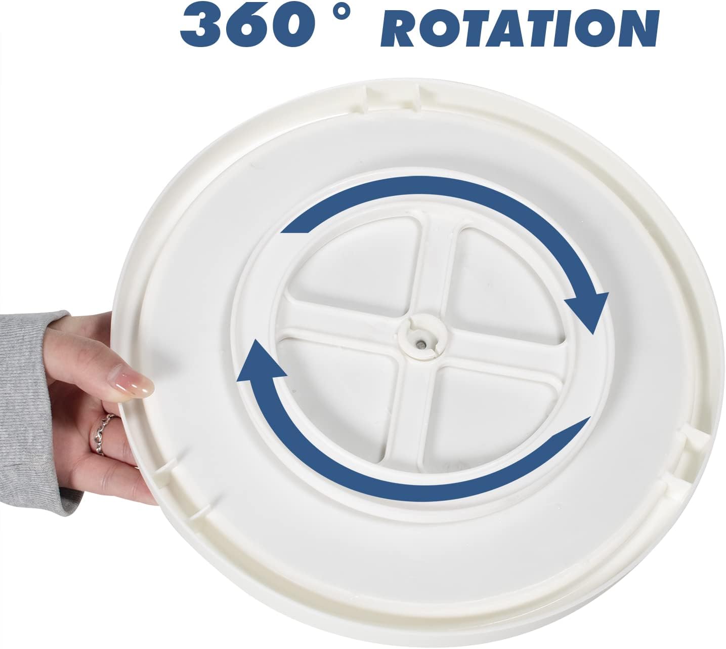 Lazy Susan Organizer, 2 Tier Non Skid Spice Rack Turntable, 360 Degree Rotating Seasoning Organizer, 10-Inch