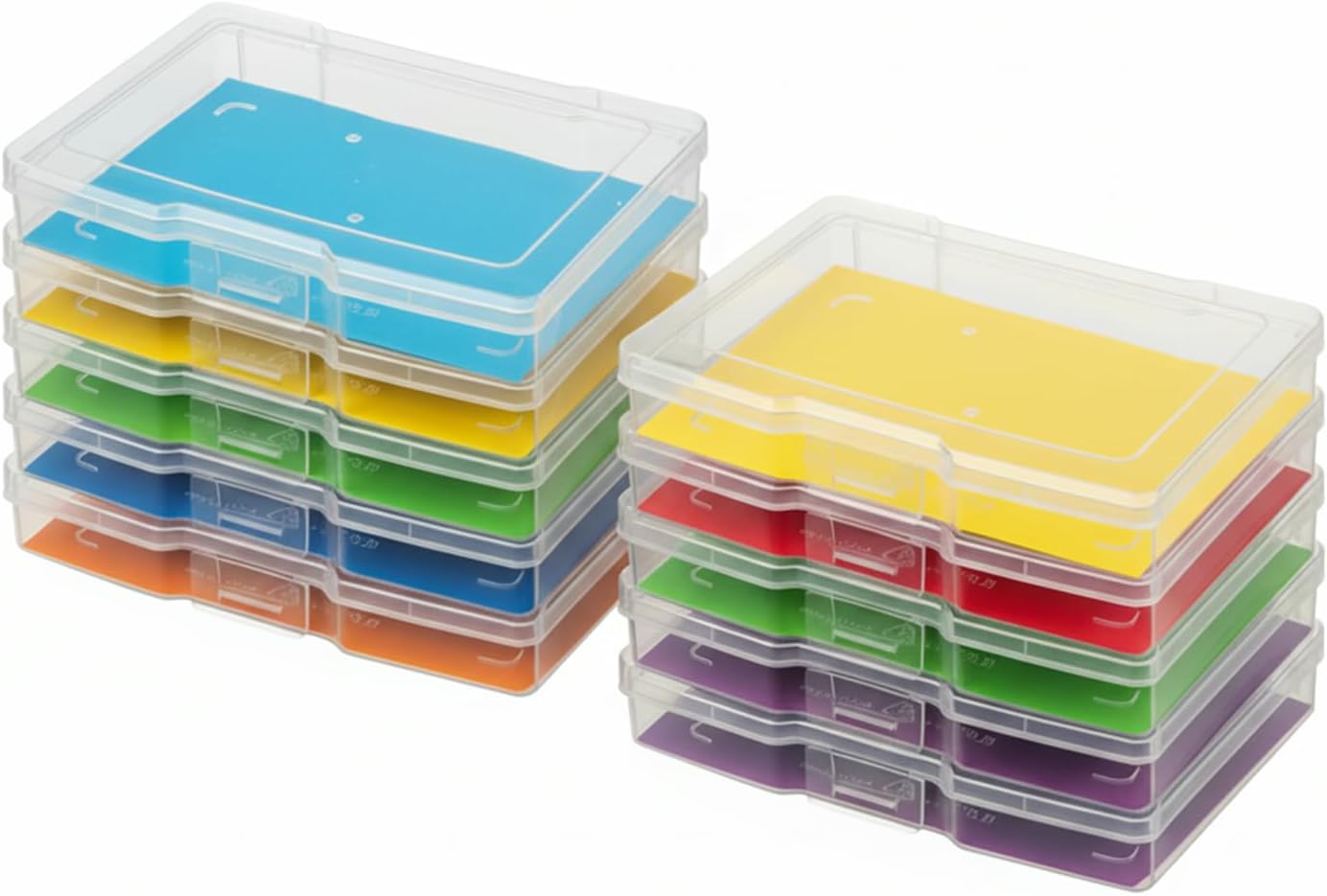 novelinks Transparent 4" x 6" Photo Storage Boxes - Photo Organizer Cases Photo Keeper Picture Storage Containers Box for Photos - 10 PACK (Clear)