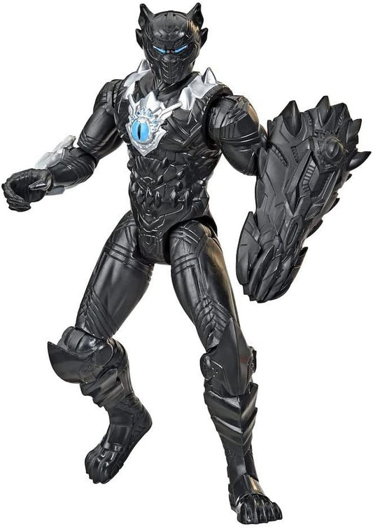 Marvel Avengers Mech Strike Monster Hunters Black Panther Toy, 6-Inch-Scale Action Figure with Accessory, Toys for Kids Ages 4 and Up