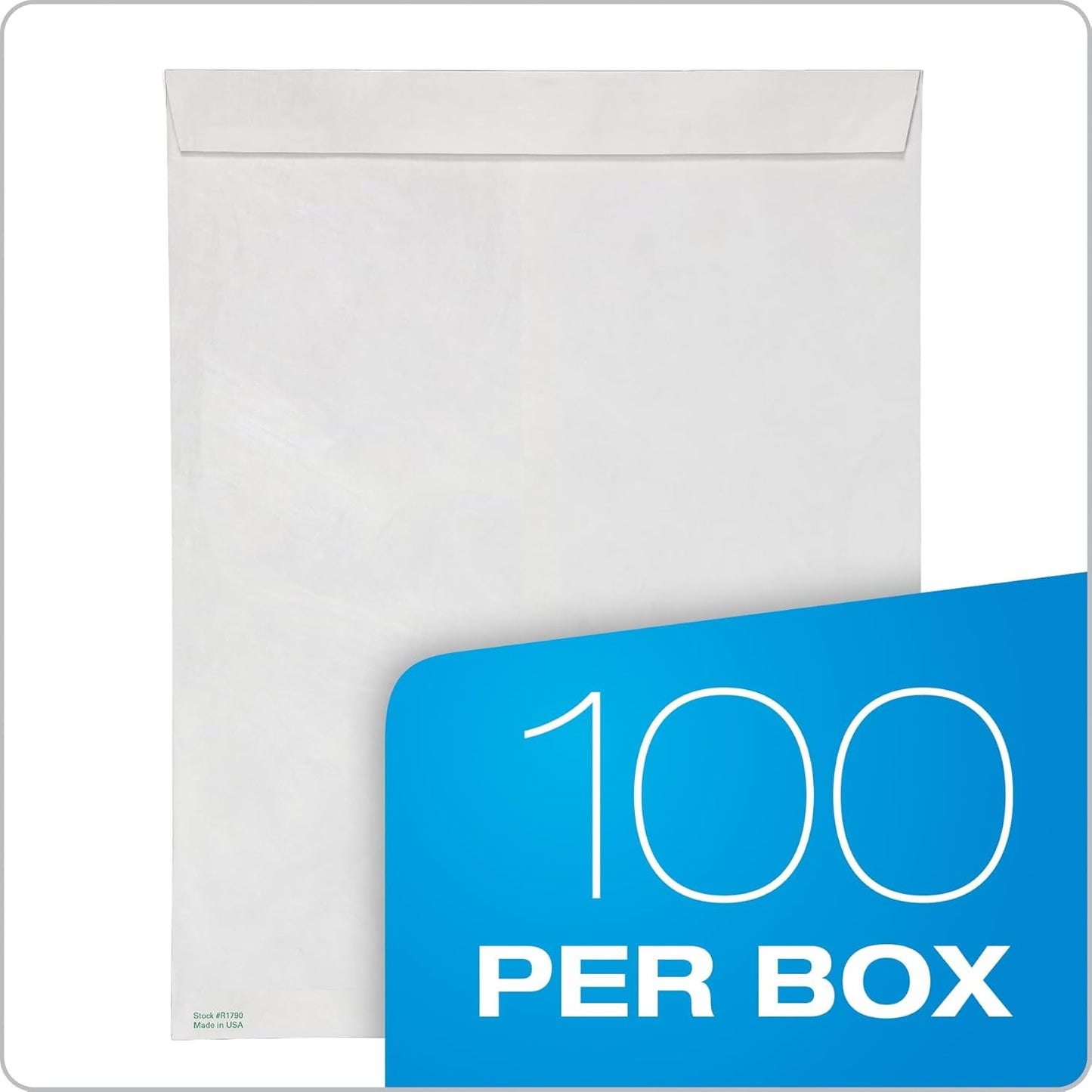 Quality Park Survivor Tyvek Shipping Envelopes, 12" x 15-1/2", Made with Lightweight and Strong DuPont Material, Peel and Seal Closure, White Shipping Envelopes, 100 Per Box (QUAR1790) - Retail $69