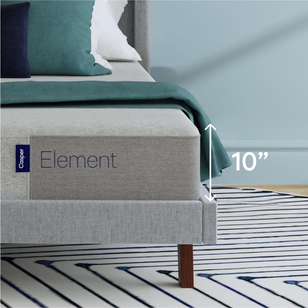 NEW - Casper Sleep Element Mattress, Full Size - Memory Foam + Support - Medium Firm CertiPUR-US Mattress, Grey - Retail $545