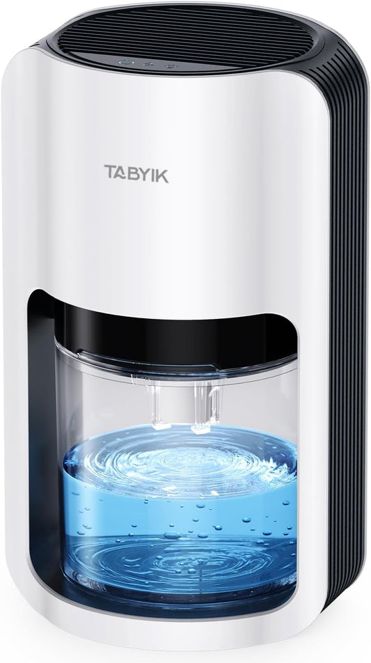 TABYIK Dehumidifiers for Home, 42oz Dehumidifier for Bathroom, Dehumidifiers for Room with Auto Shut Off, Auto Defrost Quiet Dehumidifiers for Bedroom Wardrobe Closet Trailer RV