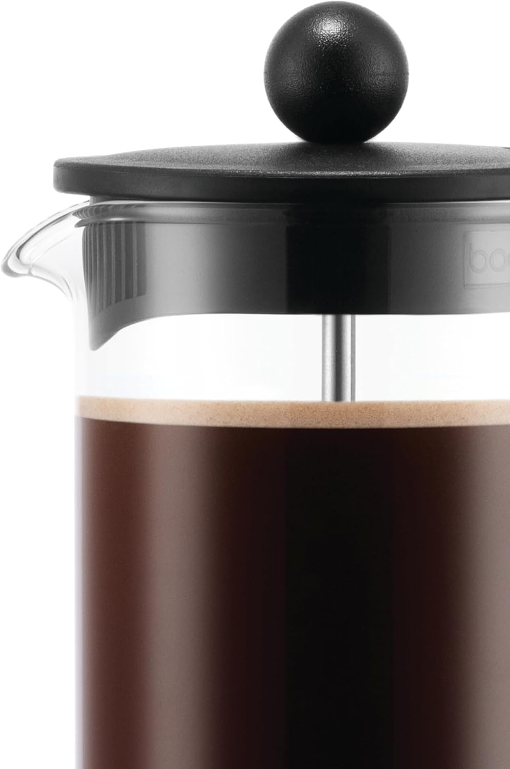 Bodum 12oz Brazil French Press Coffee Maker, High-Heat Borosilicate Glass, Black - Made in Portugal