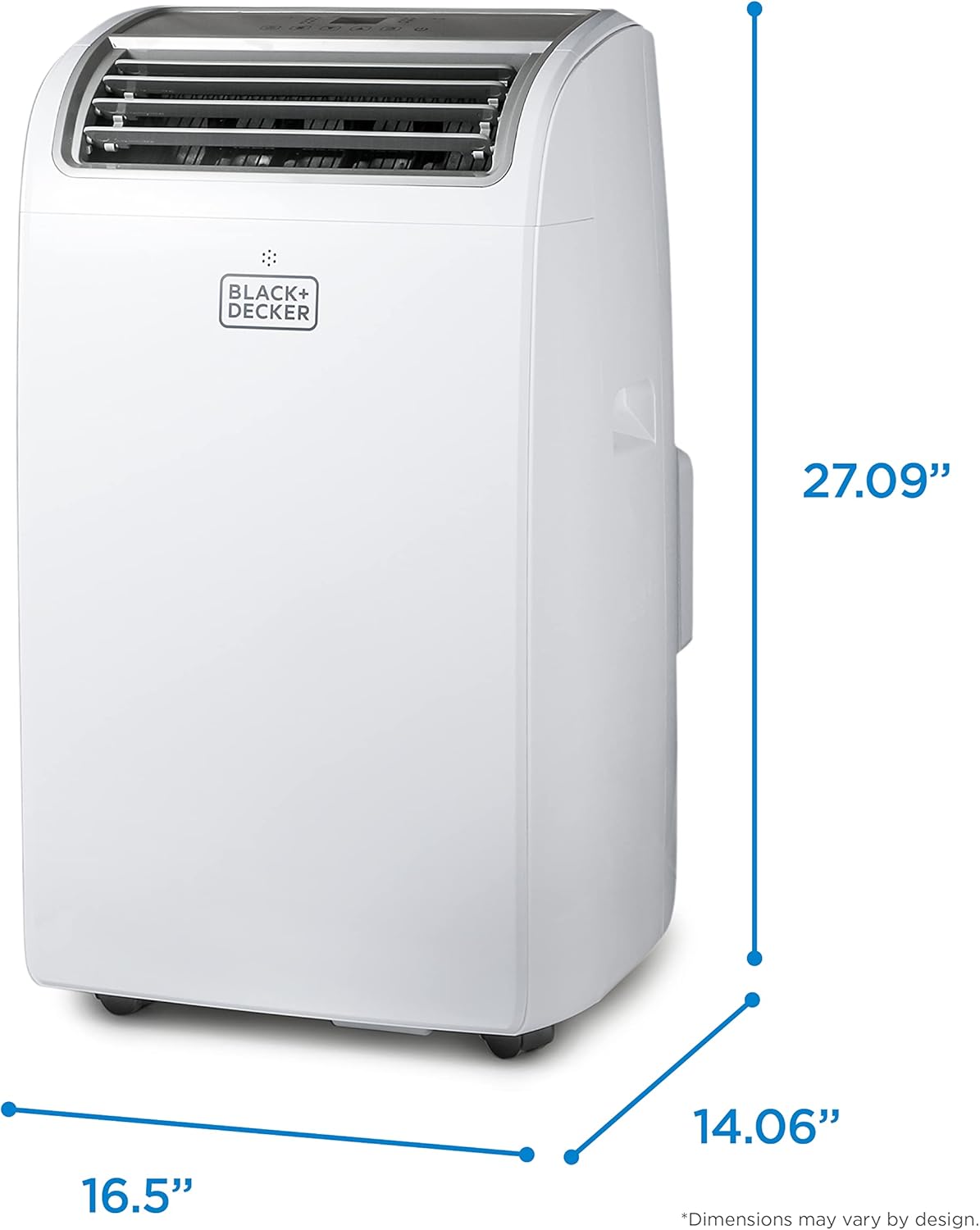 BLACK+DECKER Smart Portable Air Conditioner, 12,000 BTU for Rooms up to 550 Sq. Ft., Smart Portable AC with Follow Me Remote and Window Kit, BPACT12WT, White