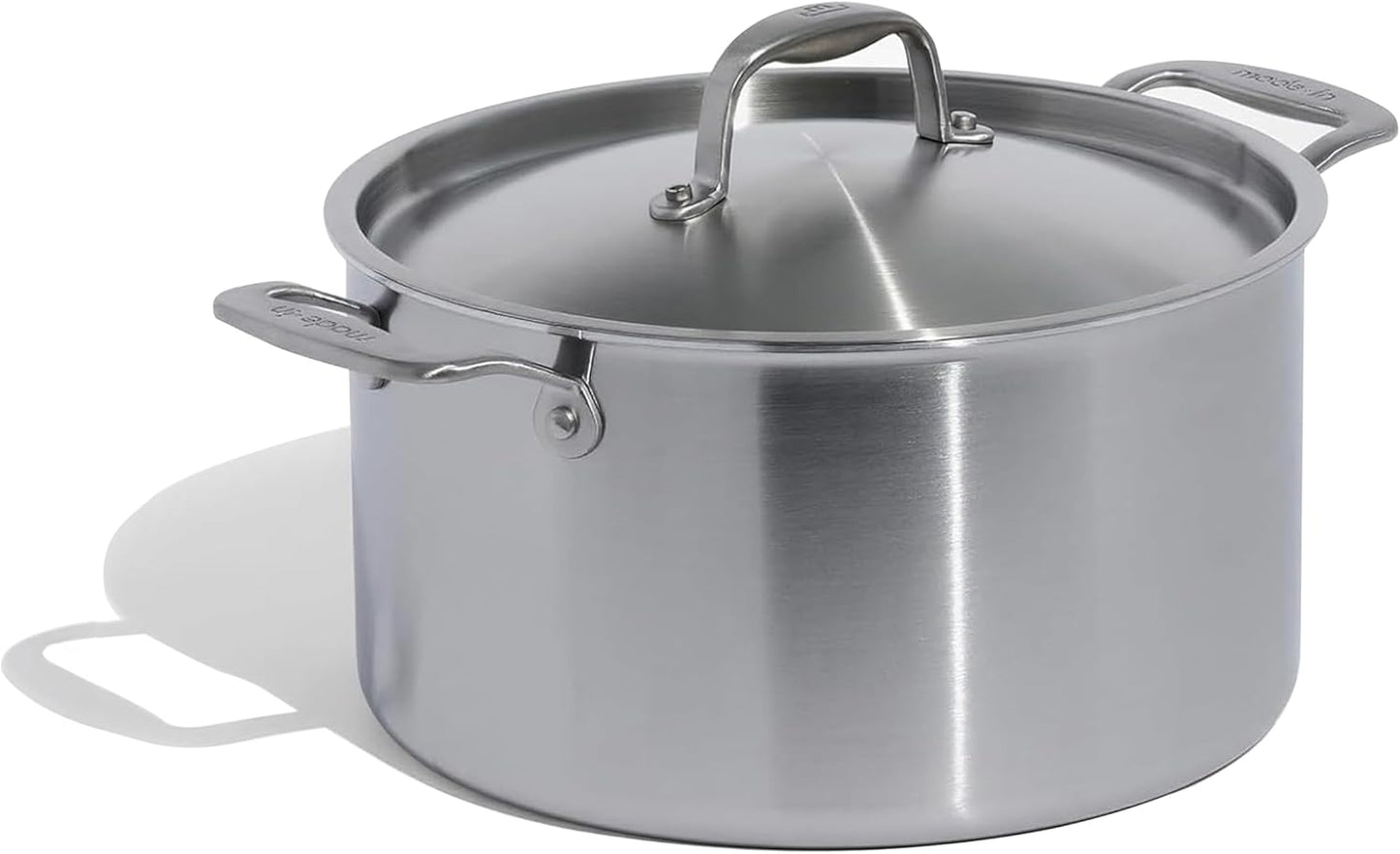 Made In Cookware - 8 Quart Stainless Steel Stock Pot With Lid - 5 Ply Stainless Clad - Professional Cookware - Crafted in Italy - Induction Compatible