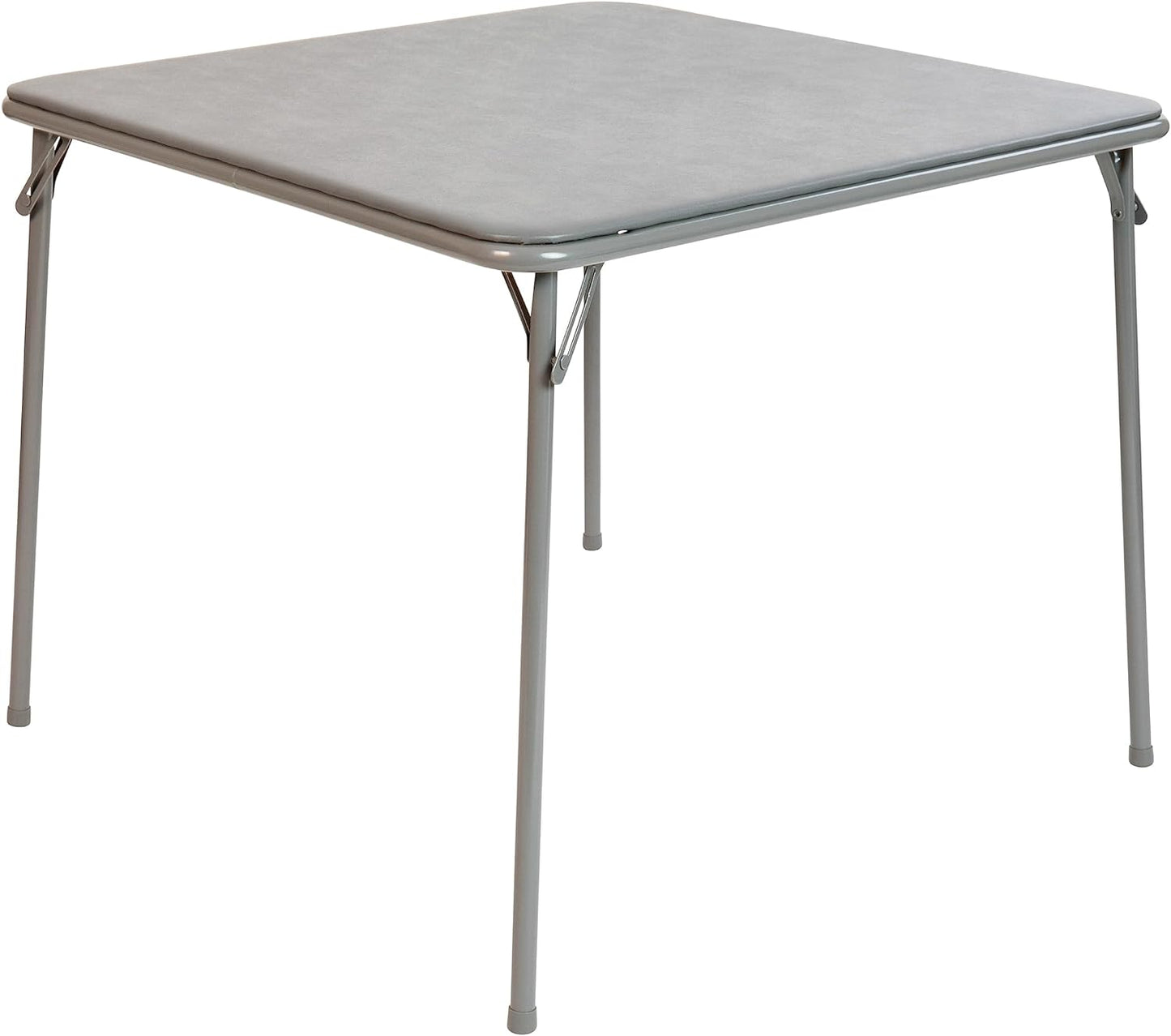 NEW - Flash Furniture Madelyn Folding Card Table - Gray | Portable Square Table with Collapsible Legs,Grey - Retail $58